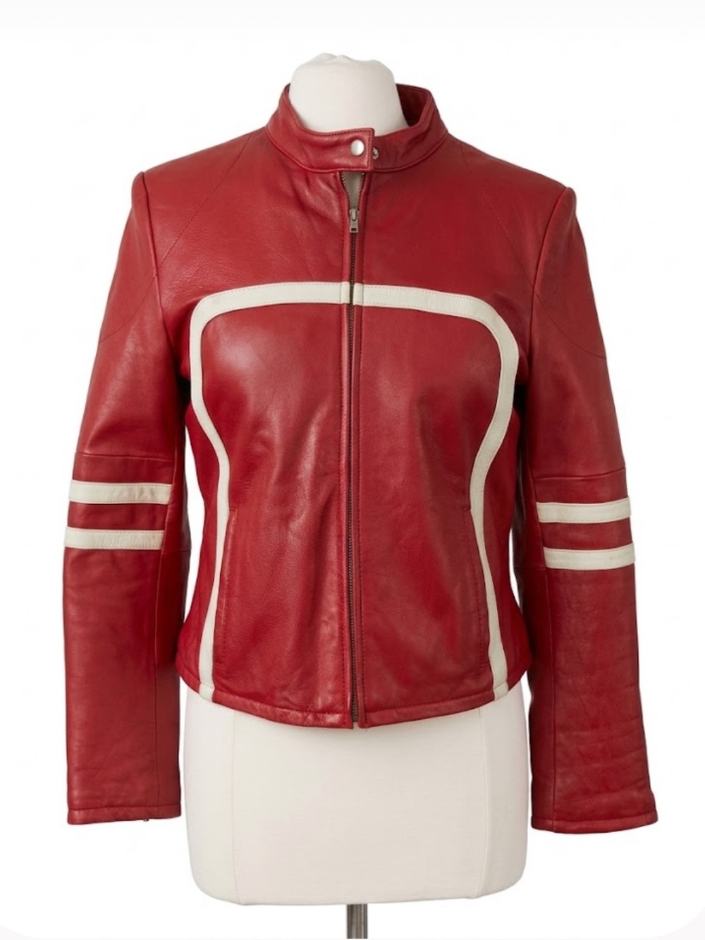 Wilson’s Maxima Cafe Racer Moto Biker Leather Jacket Sz M (READ)
